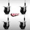 Service Caster 4'' SS Phenolic Swivel 3/4'' Expanding Stem Caster Set Total Lock Brake, 4PK SCC-SSEXTTL20S414-PHS-34-4 - alternate 3